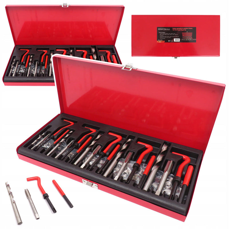 Kit tarozi reparatii filet KRAFTSON % Import Polonia %  10590, 131 bucati, valiza de transport inclusa