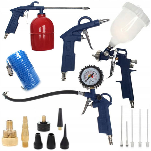 Kit 18 accesorii compresor Kraft&amp;Dele KD2100, furtun presiune 5m

Set Pneumatic Kraft&amp;Dele 18 Elemente

Set de accesorii și unelte pneumatice universale Kraft&amp;Dele