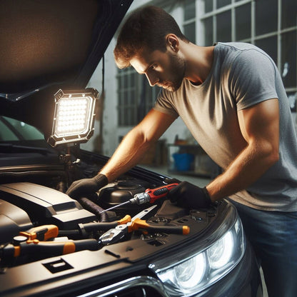 *OFERTE-DE-VARA* Lampa atelier auto cu prindere capota, KRAFTSON % Import Polonia %  1261, 1200Lumeni,  acumulator 4000mAh, lungime pana la 190cm