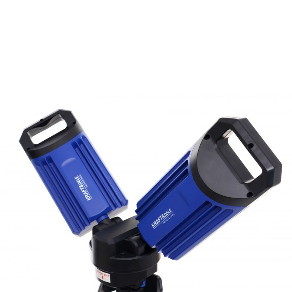 Lampa multifunctionala reincarcabila POLSKI K1265, 2 proiectoare LED, 4000Lm, acumulator 4000mAh, 6 moduri, 2 culori, cu trepied , pentru ateliere, camping, constructii etc