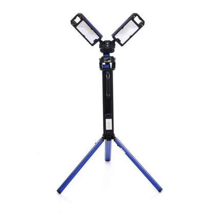 Lampa multifunctionala reincarcabila POLSKI K1265, 2 proiectoare LED, 4000Lm, acumulator 4000mAh, 6 moduri, 2 culori, cu trepied , pentru ateliere, camping, constructii etc