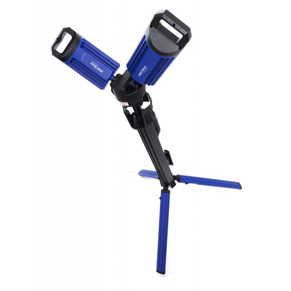 Lampa multifunctionala reincarcabila POLSKI K1265, 2 proiectoare LED, 4000Lm, acumulator 4000mAh, 6 moduri, 2 culori, cu trepied , pentru ateliere, camping, constructii etc