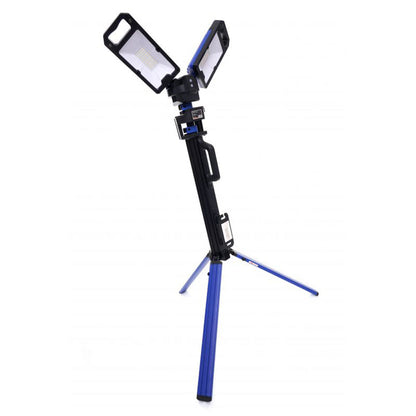 Lampa multifunctionala reincarcabila POLSKI K1265, 2 proiectoare LED, 4000Lm, acumulator 4000mAh, 6 moduri, 2 culori, cu trepied , pentru ateliere, camping, constructii etc