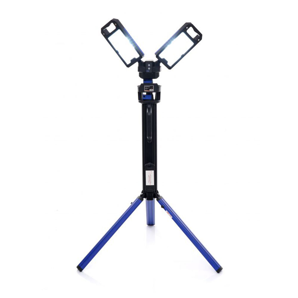 Lampa multifunctionala reincarcabila POLSKI K1265, 2 proiectoare LED, 4000Lm, acumulator 4000mAh, 6 moduri, 2 culori, cu trepied , pentru ateliere, camping, constructii etc