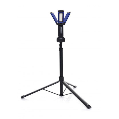 Lampa multifunctionala reincarcabila POLSKI K1268, 3 proiectoare LED, 4500Lm, acumulator 4000mAh, 3 moduri, 2 culori, cu trepied , pentru ateliere, camping, constructii etc