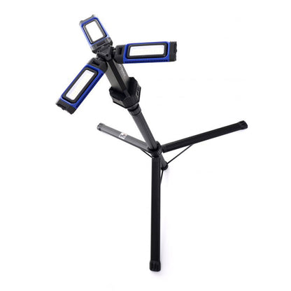 Lampa multifunctionala reincarcabila POLSKI K1268, 3 proiectoare LED, 4500Lm, acumulator 4000mAh, 3 moduri, 2 culori, cu trepied , pentru ateliere, camping, constructii etc