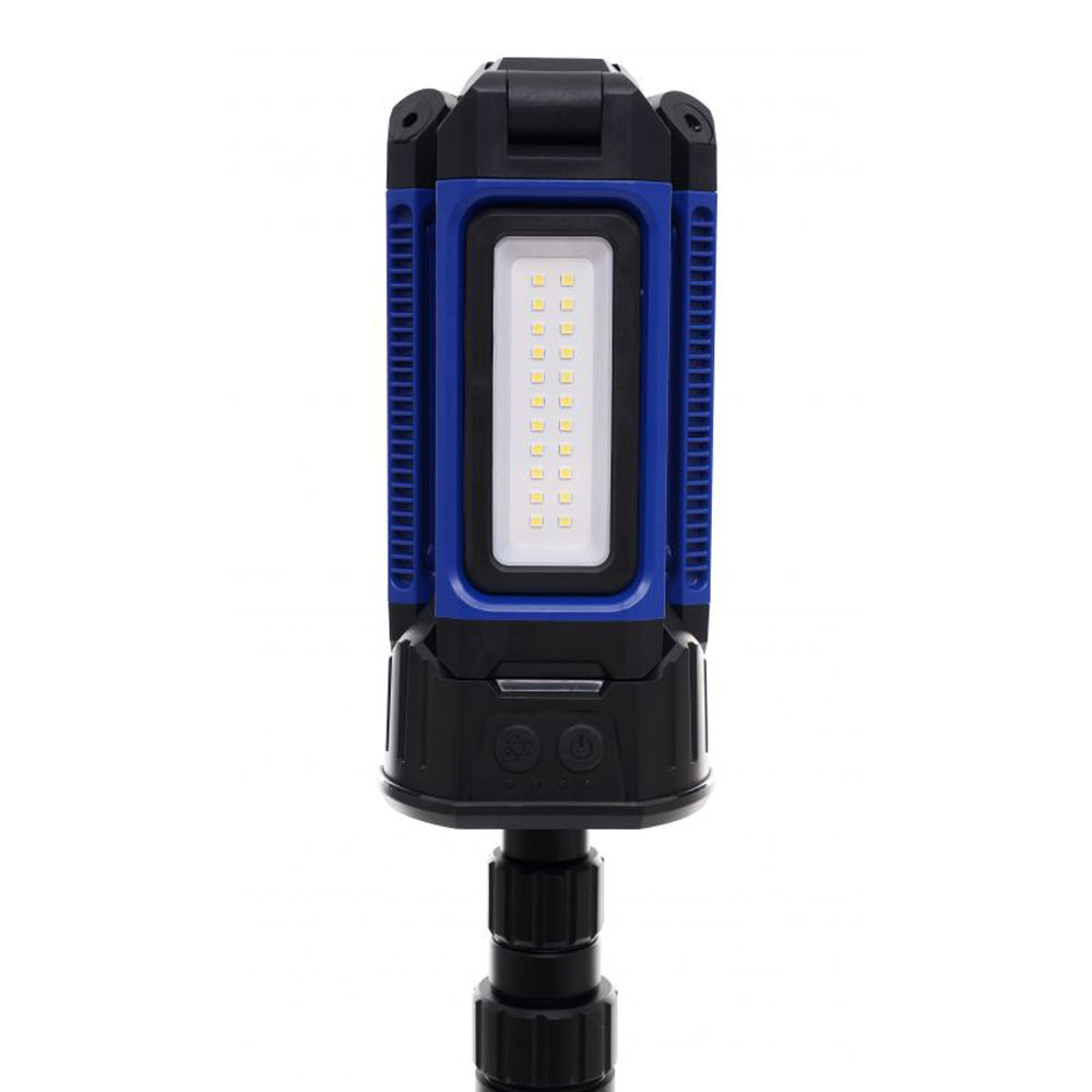 Lampa multifunctionala reincarcabila POLSKI K1268, 3 proiectoare LED, 4500Lm, acumulator 4000mAh, 3 moduri, 2 culori, cu trepied , pentru ateliere, camping, constructii etc