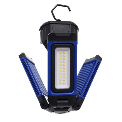 Lampa multifunctionala reincarcabila POLSKI K1268, 3 proiectoare LED, 4500Lm, acumulator 4000mAh, 3 moduri, 2 culori, cu trepied , pentru ateliere, camping, constructii etc