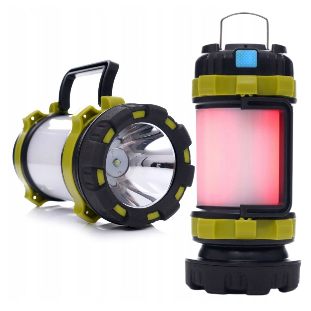 Lanterna LED Alb-Rosu pentru camping, drumetii, pescuit, agricultura, acumulator 3000mAh, reincarcare prin USB, POLSKI K1240, Poza1