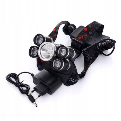 Lanterna cu LED fixare pe cap, 5 LED, reglaje multiple, POLSKI K1247, Poza10