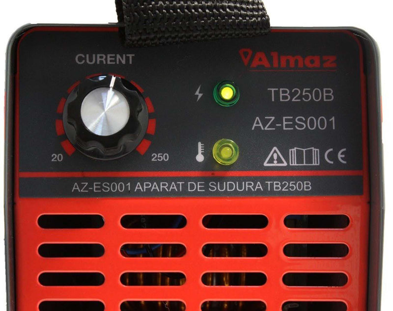 Set complet Aparat de sudura Almaz AZ-ES001, 180A MMA, electrod 1.6-5mm, accesorii incluse