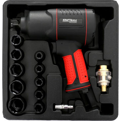 Masina insurubat pneumatica (cheie impact) 1200Nm, include 10 tubulare, 7500RPM, POLSKI K1433, Poza9