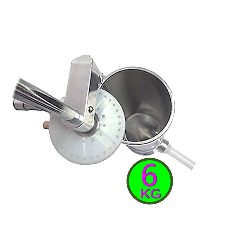 *PROMO* Masina de umplut carnati, 6Kg, VOKNER, 6xPalnii incluse, Profesional Vertical, Inox