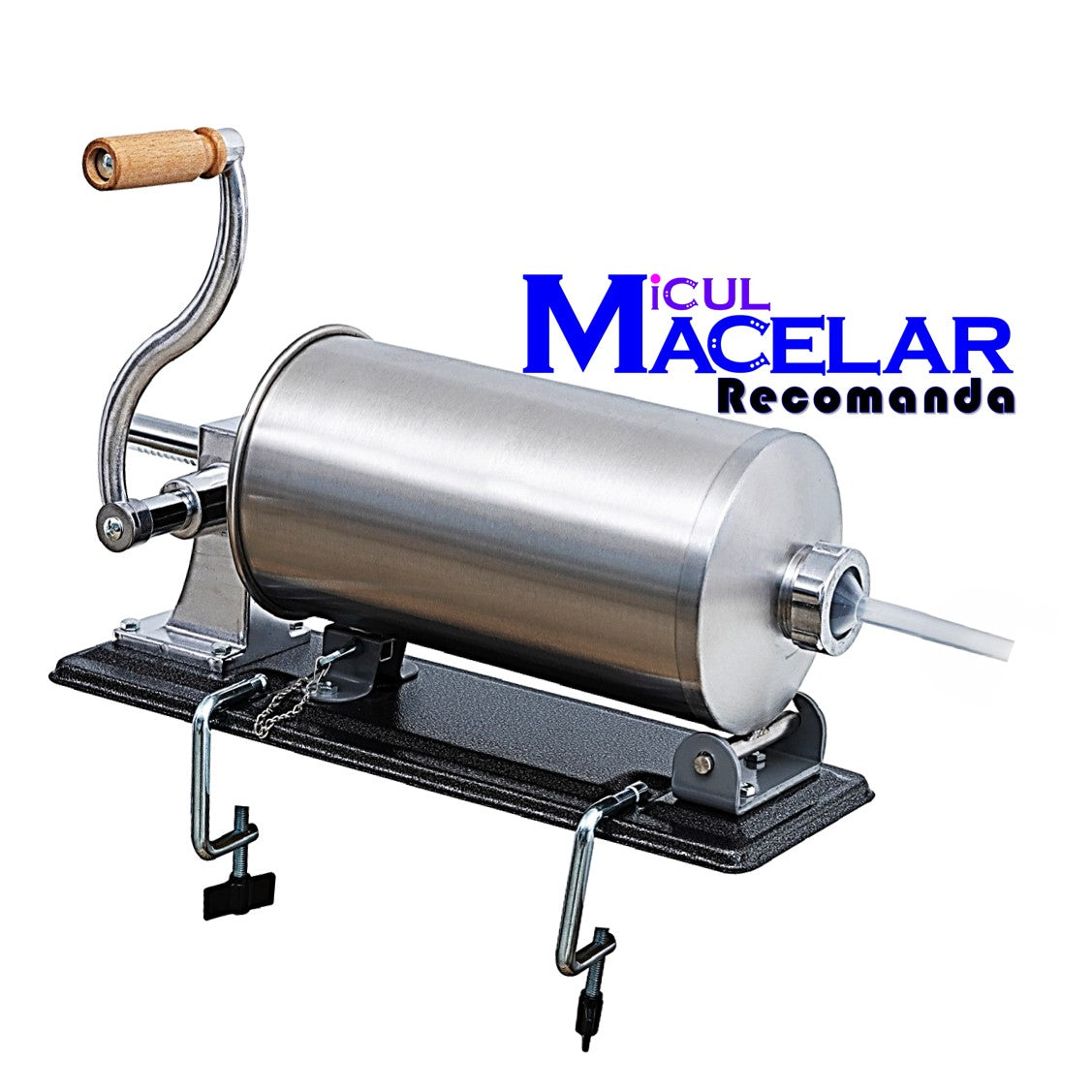 *WINTER-SALE* MICUL MACELAR Recomanda - Masina de umplut carnati, 4Kg, 5xPalnii Incluse, Orizontal, inox