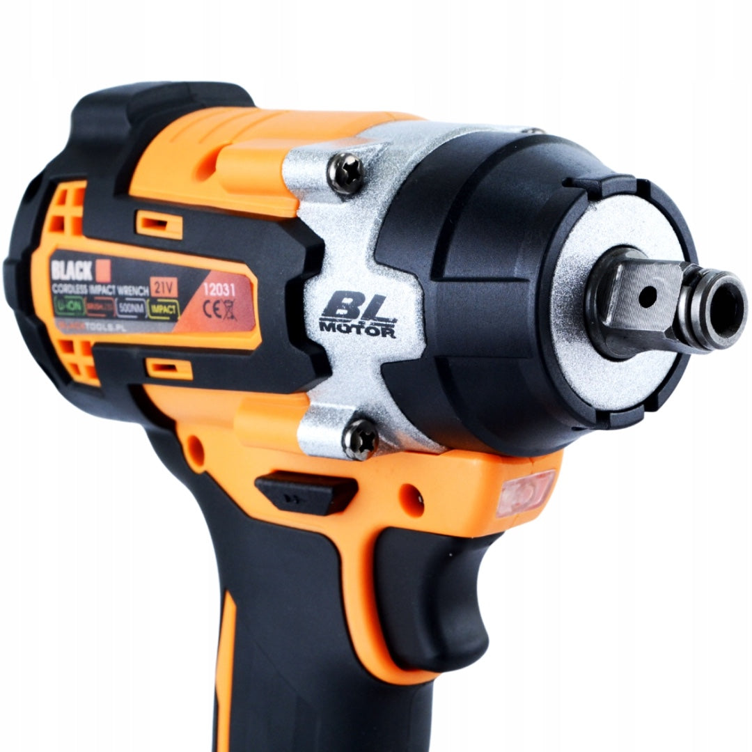 Masina de insurubat cu impact fara perii cu 2 acumulatori, PORTONERO BL 12031, 21V, 500Nm