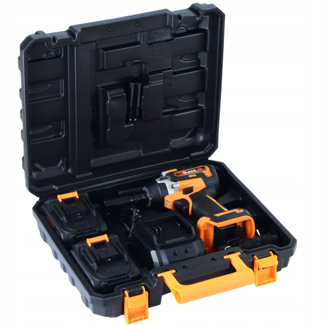 Masina de insurubat cu impact fara perii cu 2 acumulatori, PORTONERO BL 12031, 21V, 500Nm