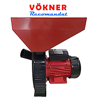 Moara cereale electrica 3.5KW, uruiala si stiuleti, cu ciocanele, NEGRU+ROSU, VÖKNER Recomandat