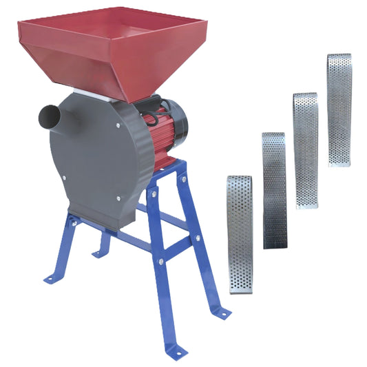 SET Moara cereale si stiuleti (2 in 1) DEZMAN, Cuva MARE, 4 SITE, Sistem 20 Ciocanele pentru uruiala si malai, + Suport Metalic