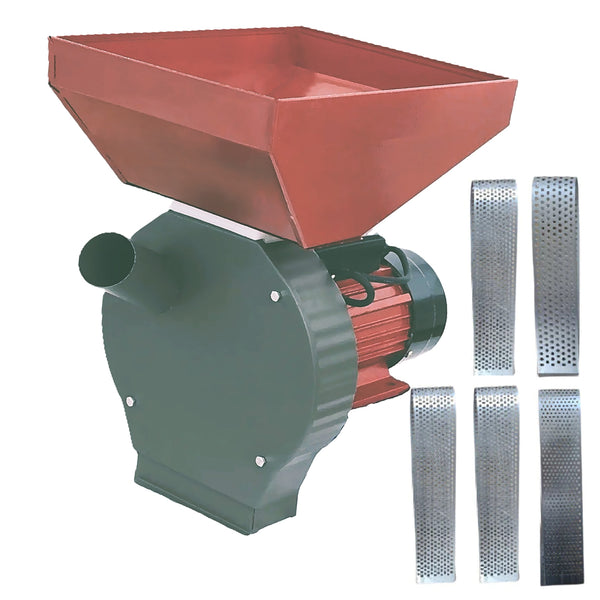 *PROMO* Moara cereale si stiuleti (2 in 1) DEZMAN, Cuva MARE, 5 SITE, Sistem cu Ciocanele pentru uruiala si malai, motor electric monofazic