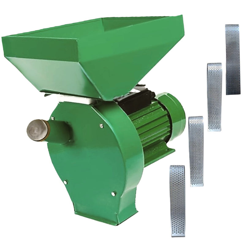 Moara E-FERMIERUL cereale+stiuleti, GREEN-D3000, malai si uruiala, motor electric monofazic 220V inclus