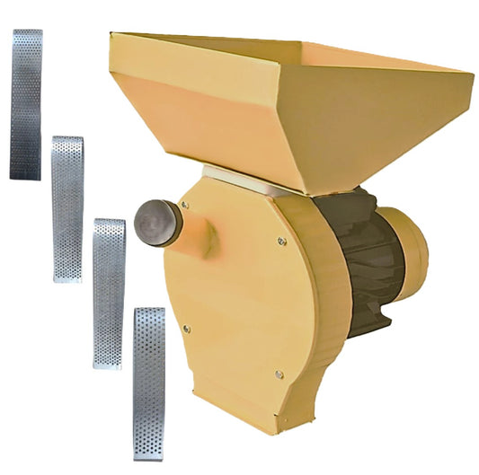 Moara E-FERMIERUL cereale si stiuleti ( 2 in 1 ), YELLOW-R3900 malai si uruiala, cu motor electric 