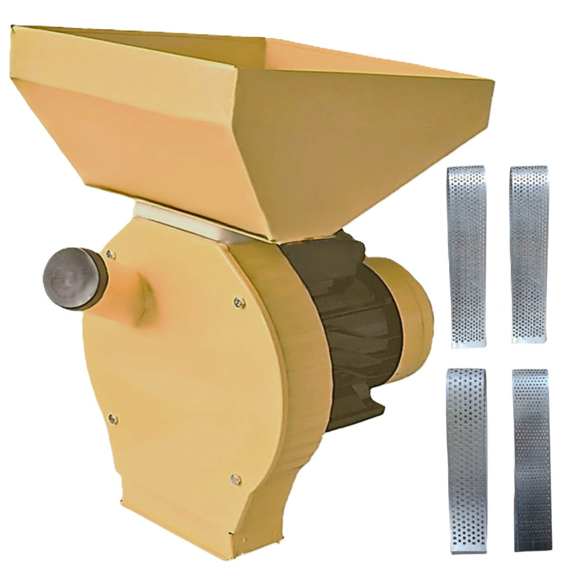 Moara E-FERMIERUL cereale si stiuleti ( 2 in 1 ), YELLOW-R3900 malai si uruiala, cu motor electric 