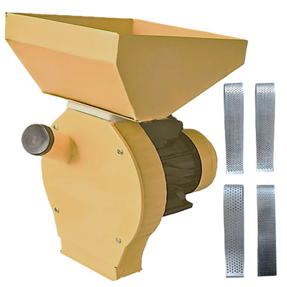 Moara E-FERMIERUL cereale si stiuleti ( 2 in 1 ), YELLOW-R3900 malai si uruiala, cu motor electric 