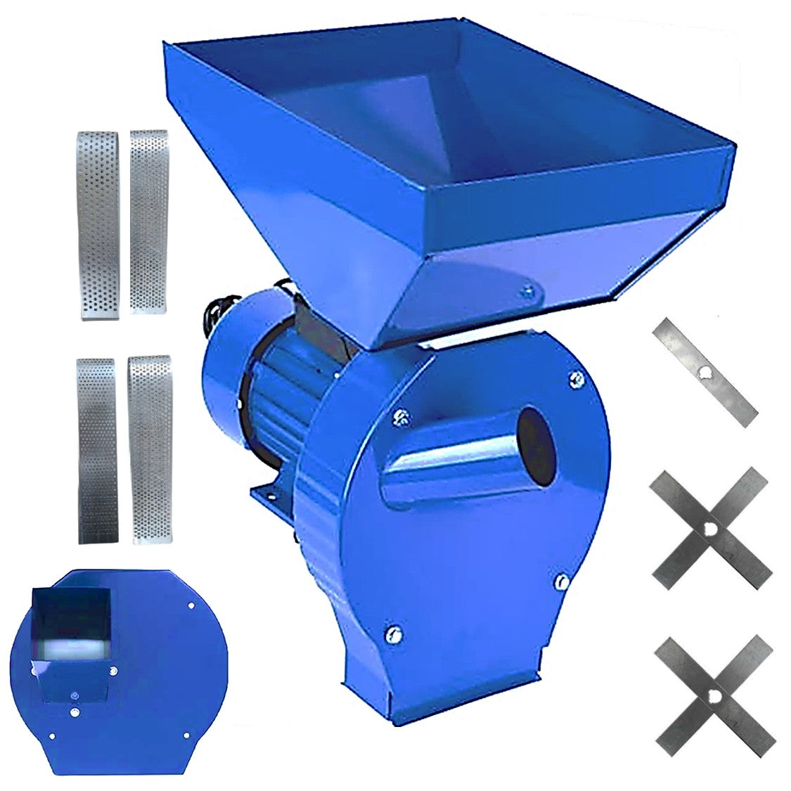 Set Moara KASNIKA, cereale-stiuleti și LUCERNĂ-FÂN (3 in 1), 3.9kW, cu ciocanele, si Adaptor cu tocator