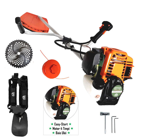 Motocoasa Alpin Profi 5600, Motor 4 Timpi, 7CP + Sistem Taiere. Model An 2024. BUNDLE 1 bucata Disc Vidia 230mm