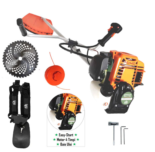 Motocoasa Alpin Profi 5600, Motor 4 Timpi, 7CP + Sistem Taiere. Model An 2024. BUNDLE 1 bucata Disc Vidia 255mm