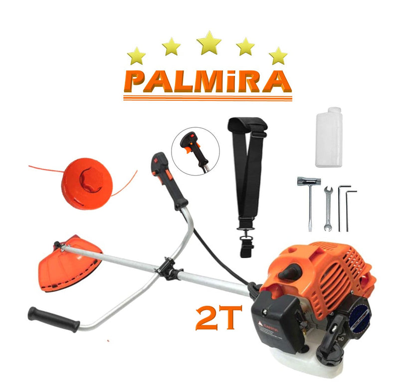 *BuzZ* SET Motocoasa PALMiRA 6CP, motor 2 timpi benzina, 52cc, 11.000RPM + sistem taiere, EXTRA Accesorii