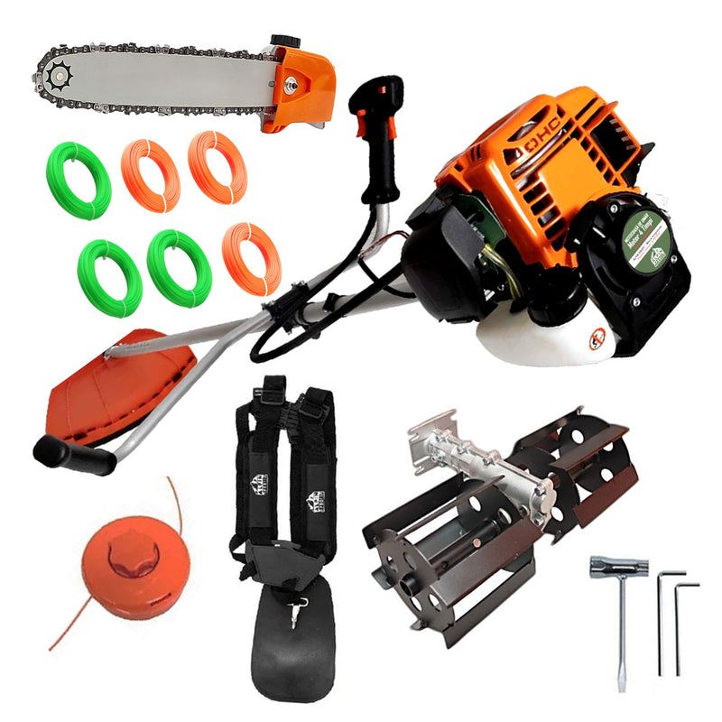 *PROMO* SET Motocoasa 4 Timpi ALPIN-PROFI Model 5650-8CP, cu accesorii, Model Nou EXTRA-USOARA, + CAP DRUJBA, PRASITOARE, FIR Taiere