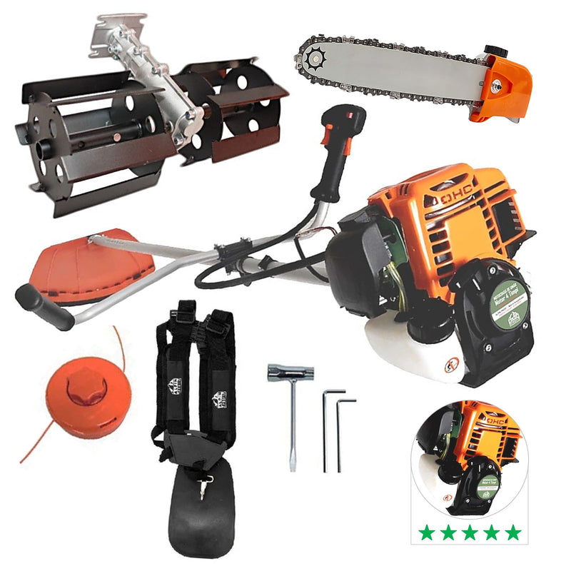 *PROMO* SET Motocoasa 4 Timpi ALPIN-PROFI Model 5650-8CP, cu accesorii, Model Nou EXTRA-USOARA, + CAP DRUJBA, PRASITOARE, FIR Taiere