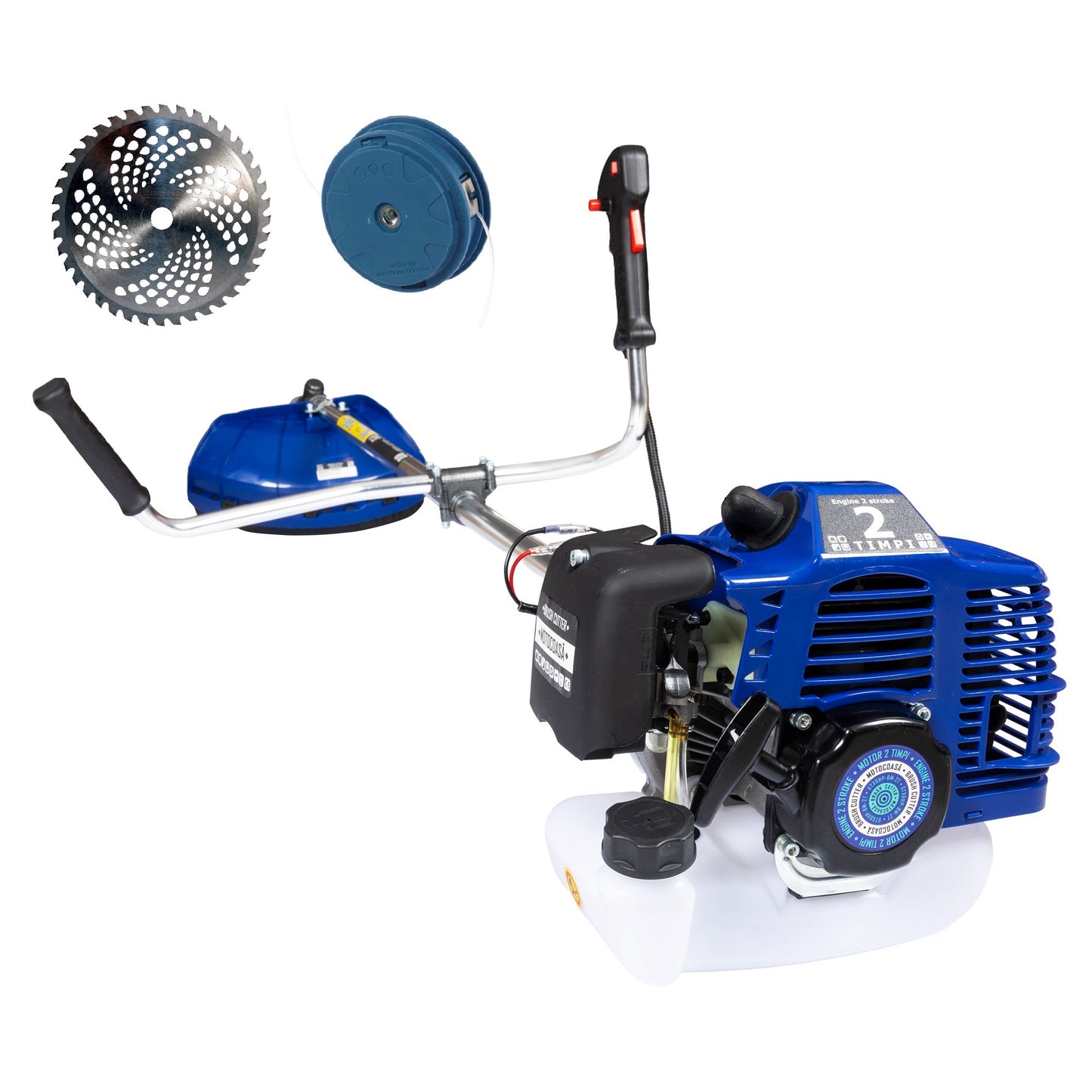 Set Motocoasa KASNIKA GTX6HP-BM-2T, BLUE, 9.5CP + Cap tip Drujba pentru Crengi + Extra disc vidia CADOU