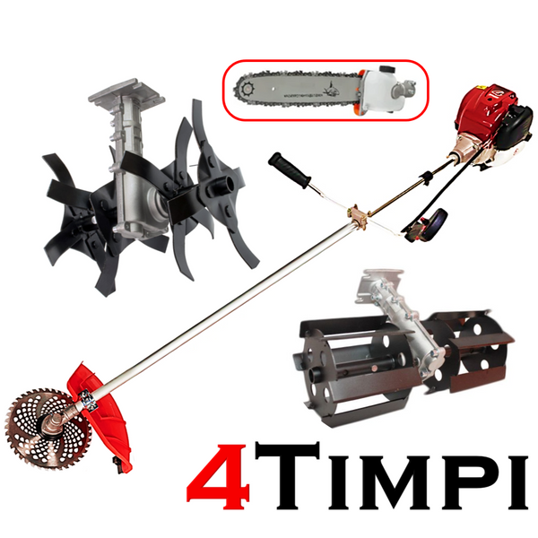 Set Motocoasa KRAFTSON C-Tech 5600, cu Motor 4 Timpi , 62CC, 7.5CP + Prasitoare + Cultivator + Cap Drujba