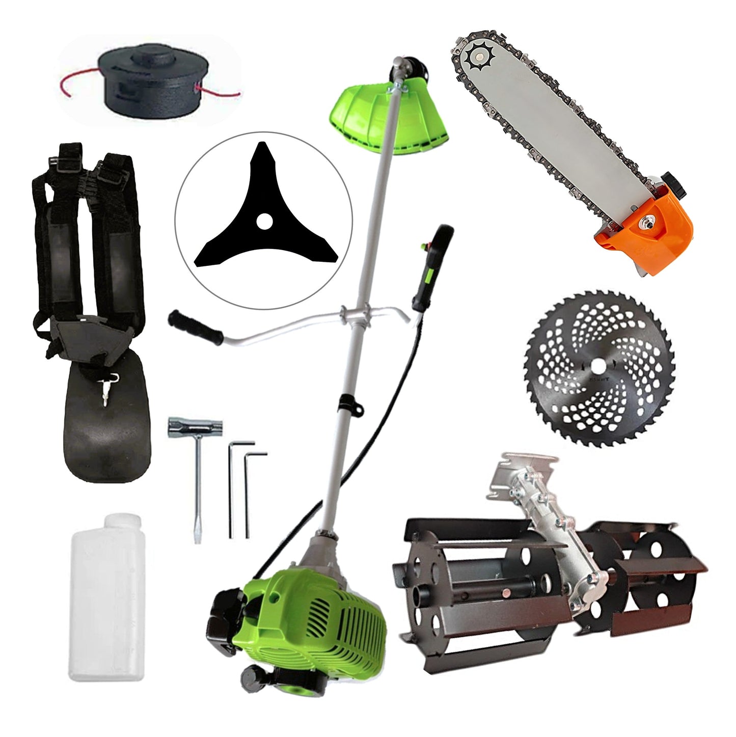 SET Motocositoare NUOVO-VRD Green Fuel-Efficient 3.4CP, Disc Vidia, Disc Stea, accesorii incluse, +PRASITOARE, +CAP DRUJBA