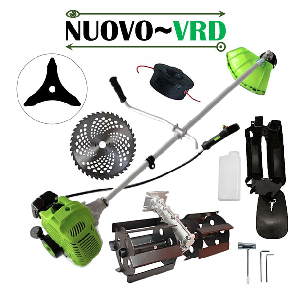 PRASITOARE+Motocoasa NUOVO-VRD Green Fuel-Efficient 3.4CP, Disc Vidia, Disc Stea, accesorii incluse