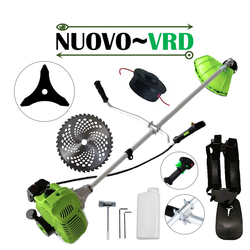 Motocoasa NUOVO-VRD Green Fuel-Efficient 3.4CP, Disc Vidia, Disc Stea, accesorii incluse