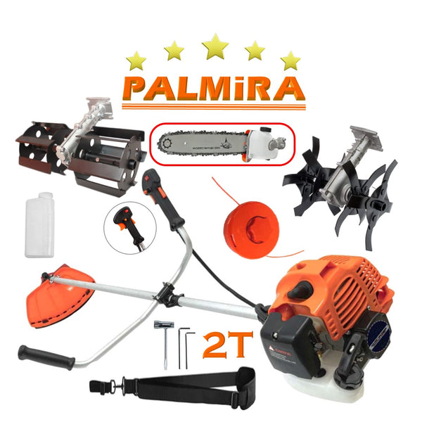 Set Motocoasa PALMiRA, 6CP, 11.000RPM, 52cc, + Cap Drujba +Cultivator +Prasitoare