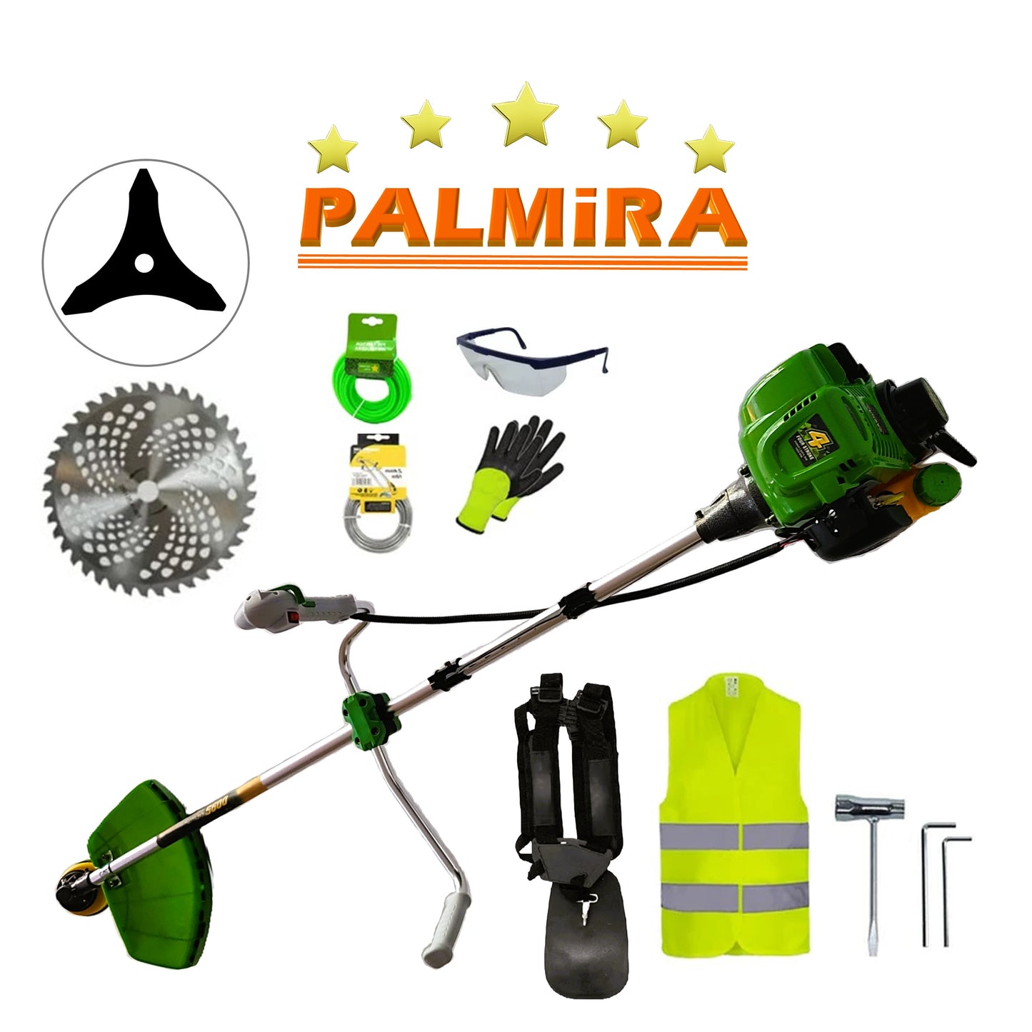 Motocoasa 4 Timpi, 7CP PALMiRA, 5.6kW + Sistem Taiere