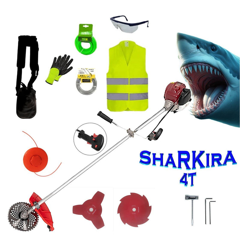 SHARKIRA Motocoasa 4 Timpi, 7.5CP, T5600, + Sisteme Taiere, Vidia, EXTRA Accesorii