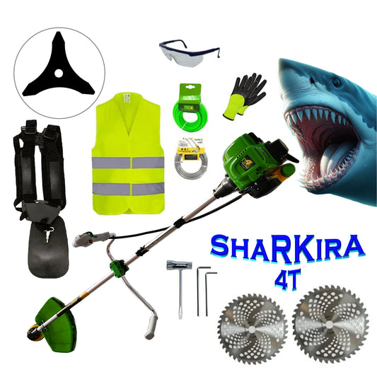SHARKIRA Motocoasa 4 Timpi, 7.5CP, T5600, + Sisteme Taiere, Vidia D230mm, EXTRA Accesorii