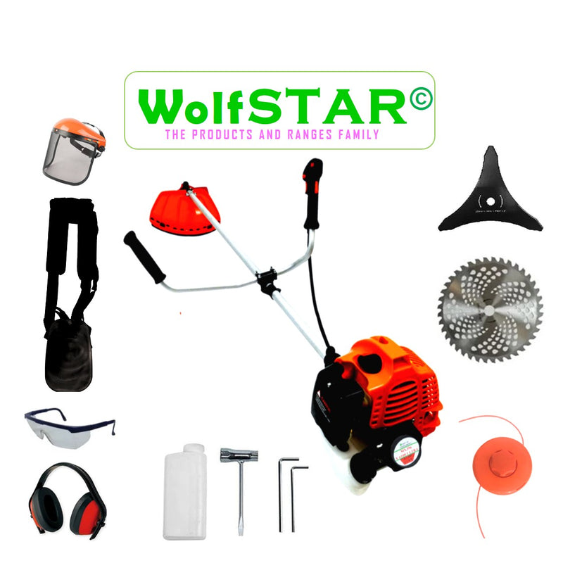 *PROMO* Motocoasa WOLSTAR RED 6100, 8CP, sisteme taiere si accesori