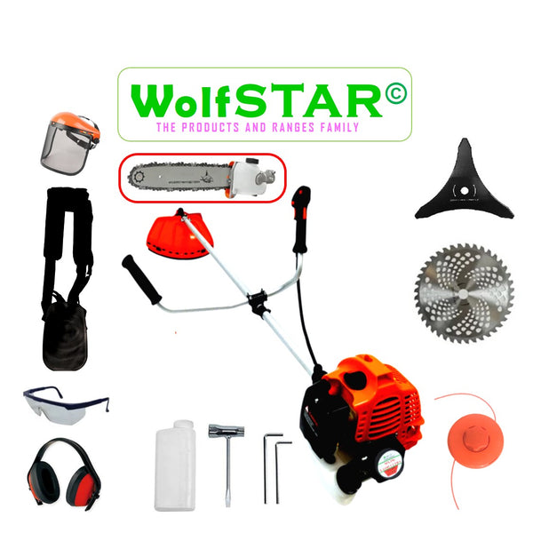 *PROMO* Set Motocoasa WolfSTAR RED 6100, 6Kw, cu Accesorii, + Cap Drujba