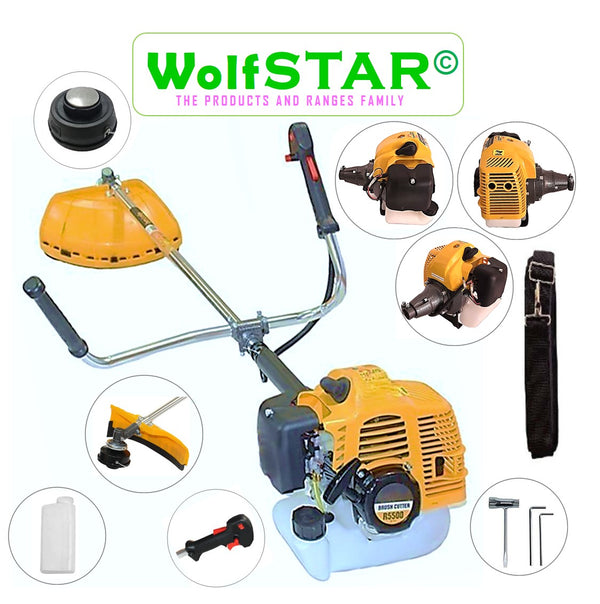 Motocoasa 7CP WolfSTAR, 5.5kW, in Set Tambur Fir + Accesorii, R5500, YELLOW