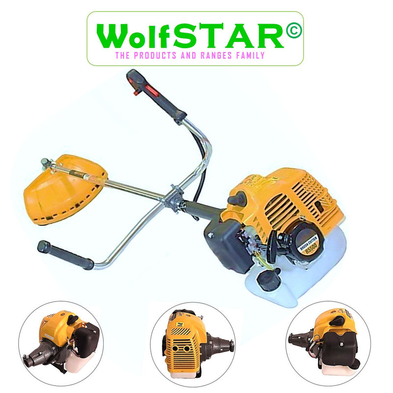 SEZONUL-OFERTELOR SET Motocoasa 7CP WolfSTAR, 5.5kW, in Set Tambur Fir + Accesorii, R5500, YELLOW, + CULTIVATOR