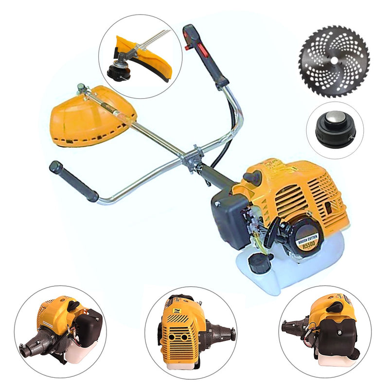 Motocoasa 7CP WolfSTAR, 5.5kW, in Set Tambur Fir +Accesorii + 1xDisc Vidia D230, R5500-YELLOW