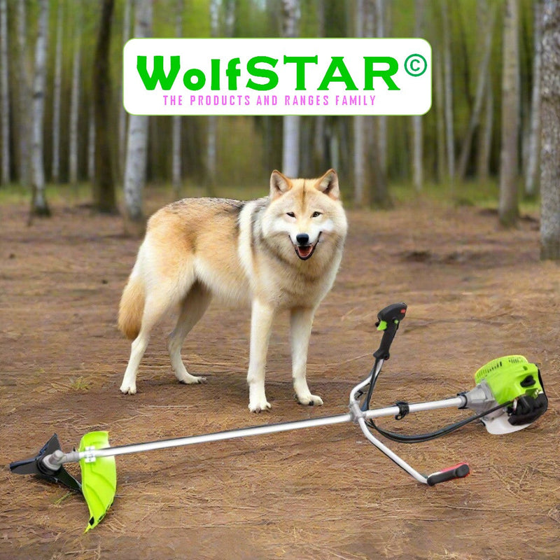 Pret B2B pentru Retail - Cositoare pe benzina WolfSTAR, Set cu Tambur Fir + Disc Metal 3 lame, X5600PRO-8CP, Verde, +PRASITOARE, CULTIVATOR PREMIUM