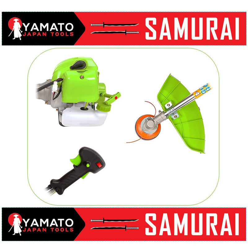 *PROMO* SET Motocoasa YAMATO SAMURAi 6.57CP, 9000Rpm, 3 x Discuri Vidia, EXTRA accesorii