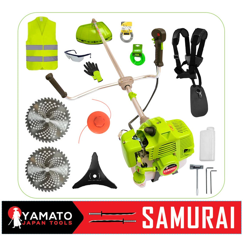 *BuzZ* SET Motocoasa YAMATO SAMURAi 6.57CP, 9000Rpm, 2xDiscuri Vidia, EXTRA Accesorii